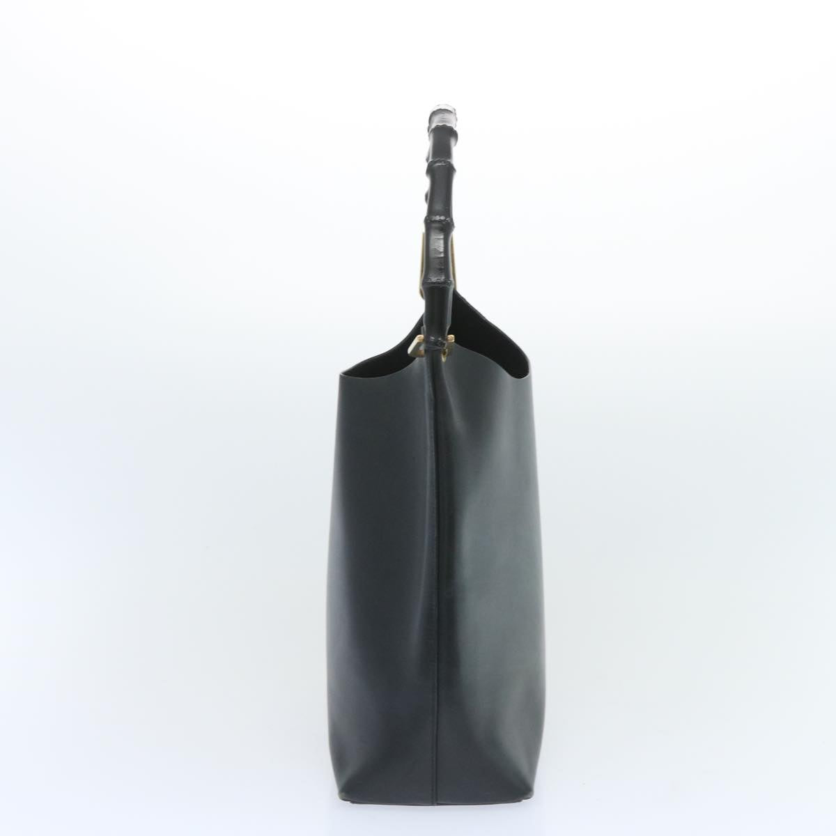 GUCCI Bamboo Shoulder Bag Leather Black 65387