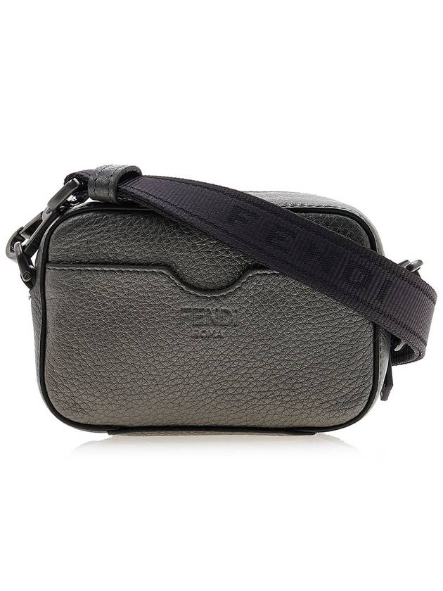 Luxury Fendi Baquette Logo Cross Bag Grey
