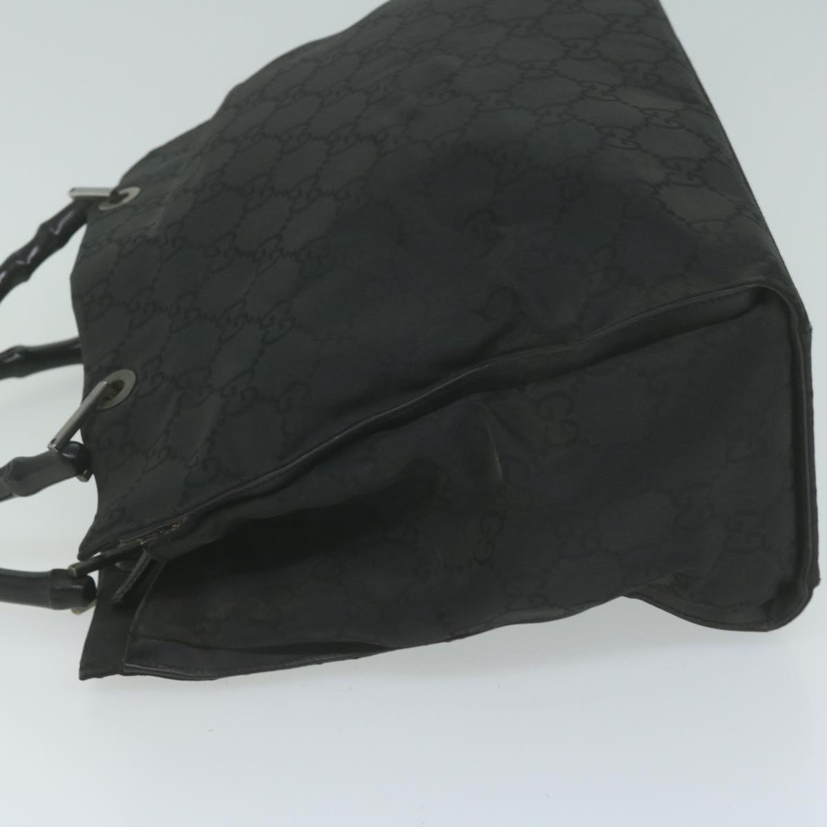 GUCCI Bamboo GG Canvas Hand Bag Black 002 1010 65515