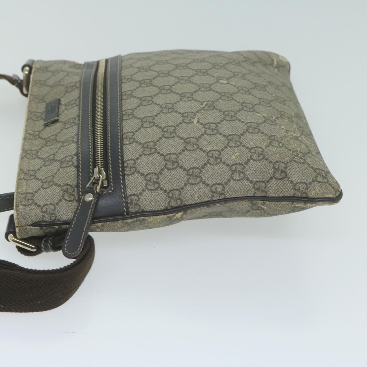 GUCCI GG Supreme Shoulder Bag PVC Beige 295257 65706
