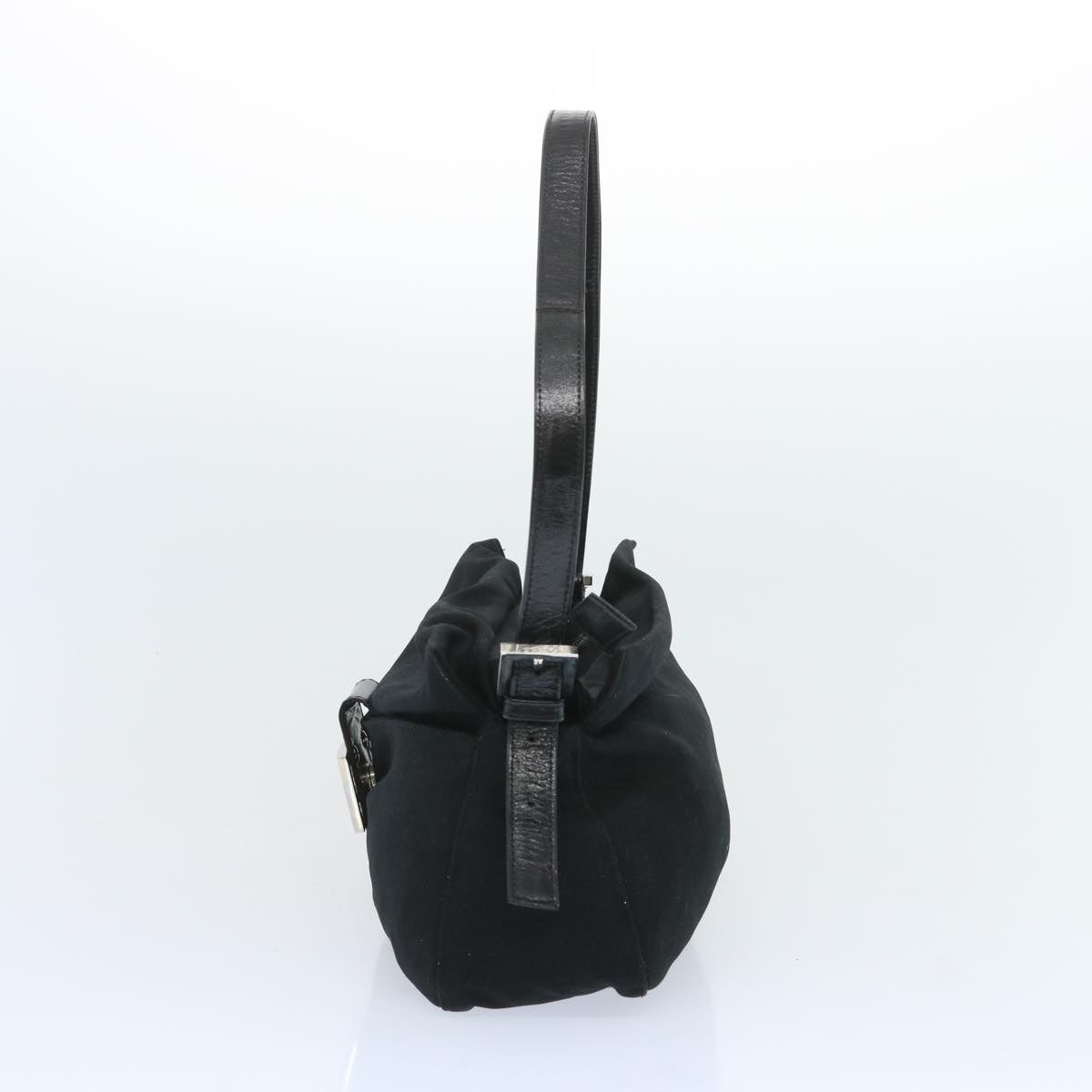 Luxury FendiMamma Baguette Shoulder Bag Nylon Black65743