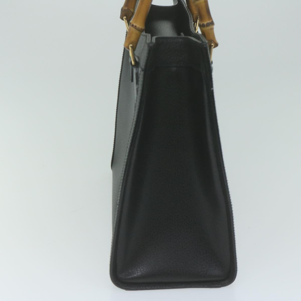 GUCCI Bamboo Hand Bag Leather Black 002 1186 65788