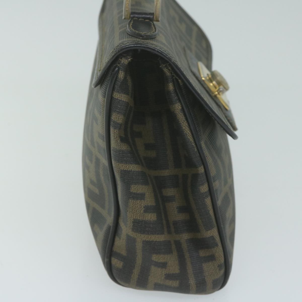 Luxury FendiZucca Canvas Hand Bag Black Brown65831