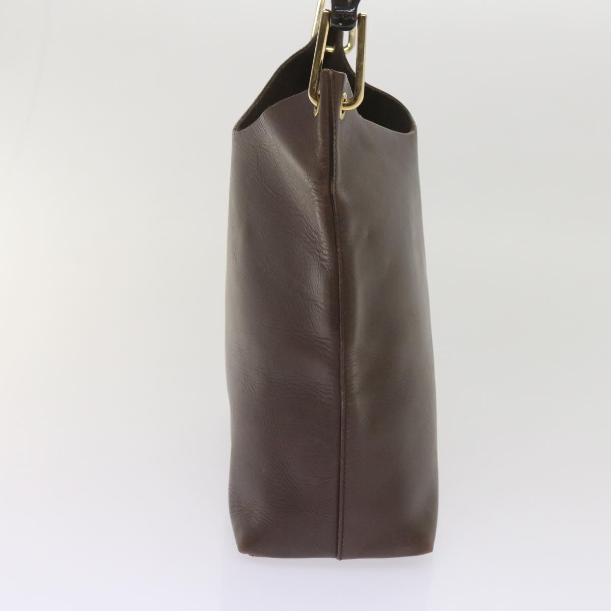 GUCCI Bamboo Shoulder Bag Leather Brown 001 2058 65865