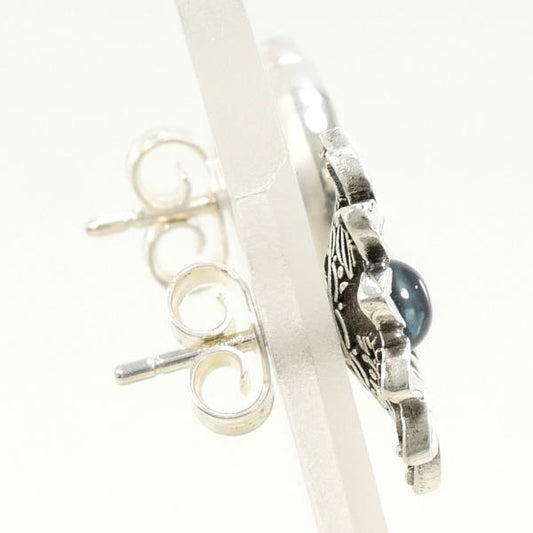 Gucci Silver Double G Flower Topaz Earrings