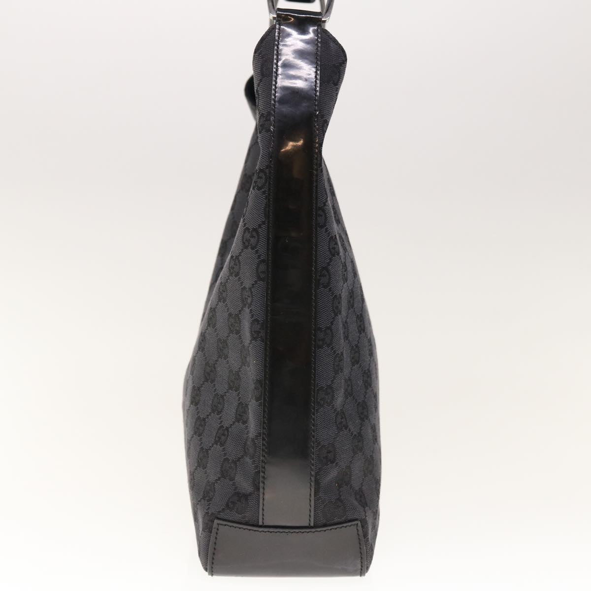 GUCCI GG Canvas Shoulder Bag Black 66147