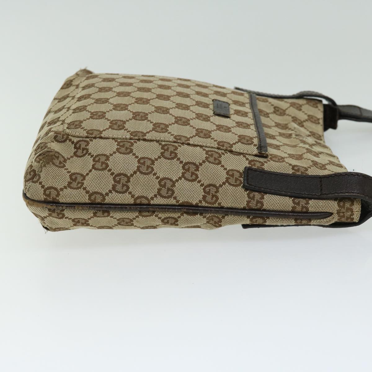 GUCCI GG Canvas Shoulder Bag Beige Brown 66220