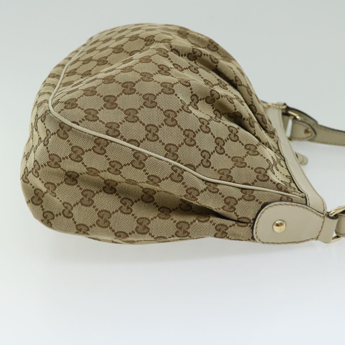 GUCCI GG Canvas Shoulder Bag Beige 66221