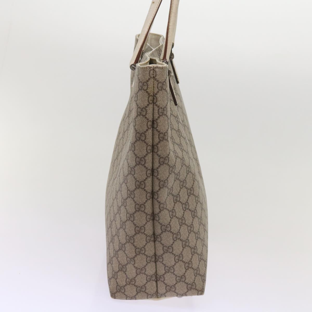 GUCCI GG Canvas Tote Bag PVC Beige 66222