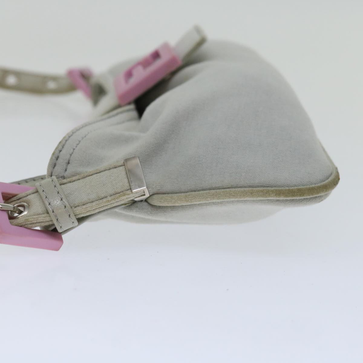 Luxury FendiMamma Baguette Shoulder Bag Nylon Gray66503