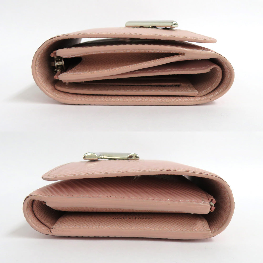 Louis Vuitton Portefolio Twist Compact M62934 Epi Rose Balletine Pink Silver Three Fold Wallet Leather
