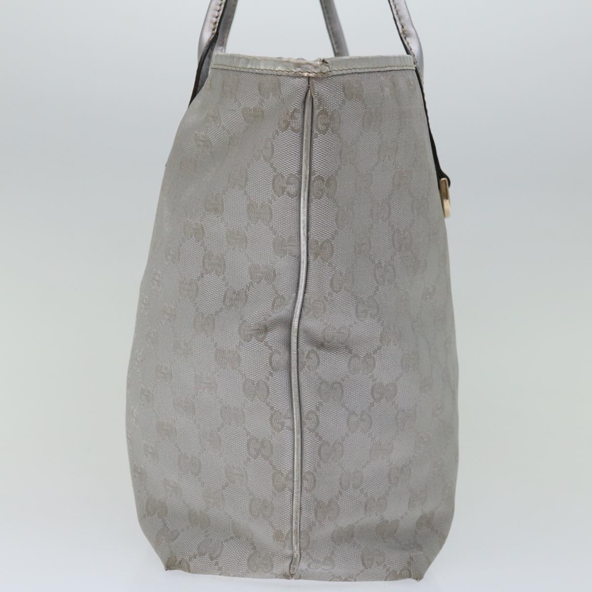 GUCCI GG Canvas Tote Bag Silver 169945 66727