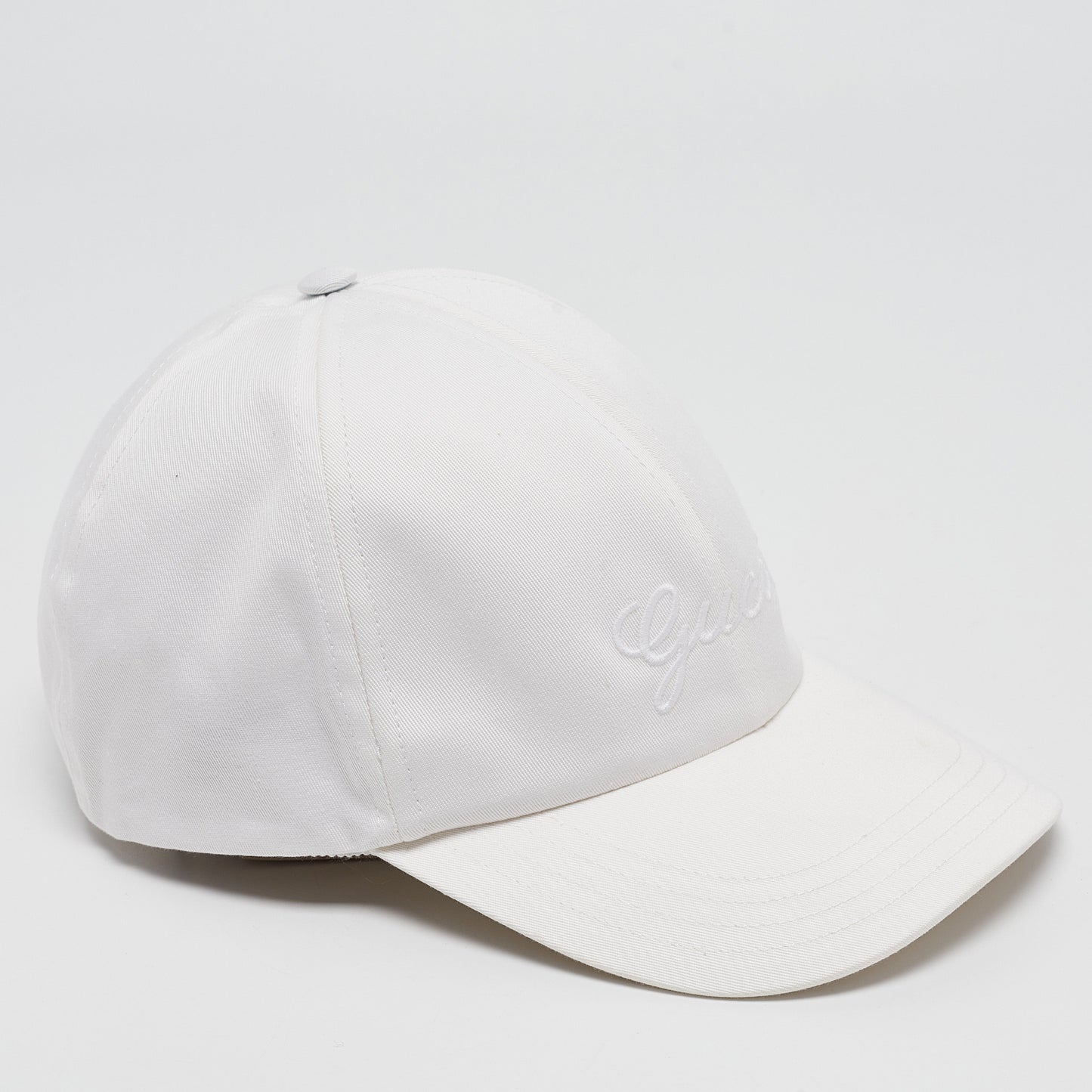 Luxury Gucci Trending 2025 White Logo Embroidered Cotton Baseball Cap