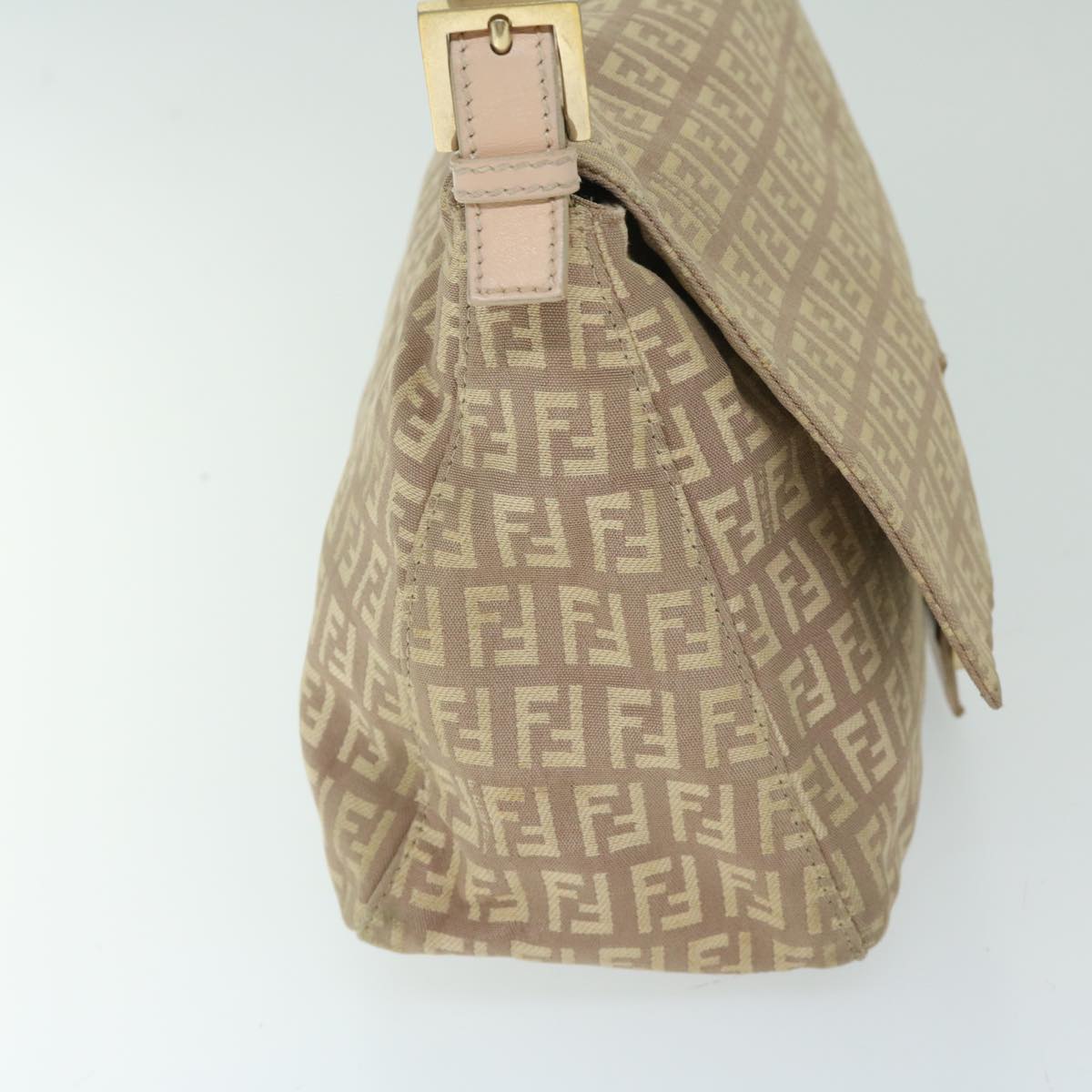 Luxury FendiZucchino Canvas Mamma Baguette Shoulder Bag Beige68063