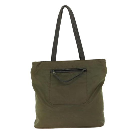 Luxury PradaTote Bag Nylon Khaki 68166