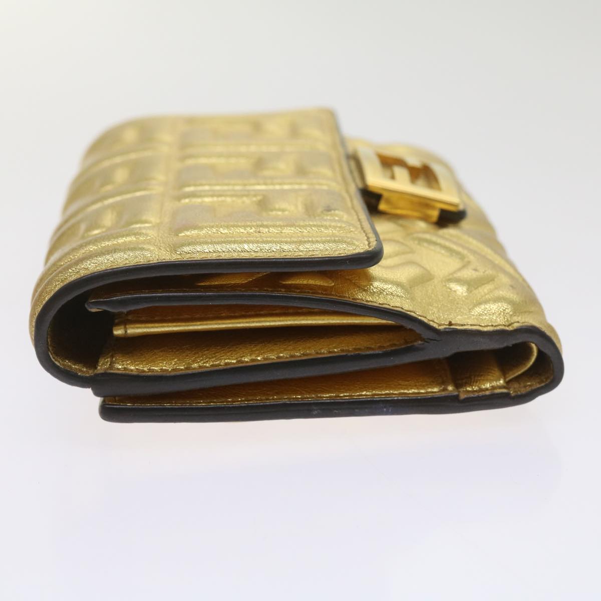 Luxury FendiZucca Canvas Mamma Wallet Gold68984