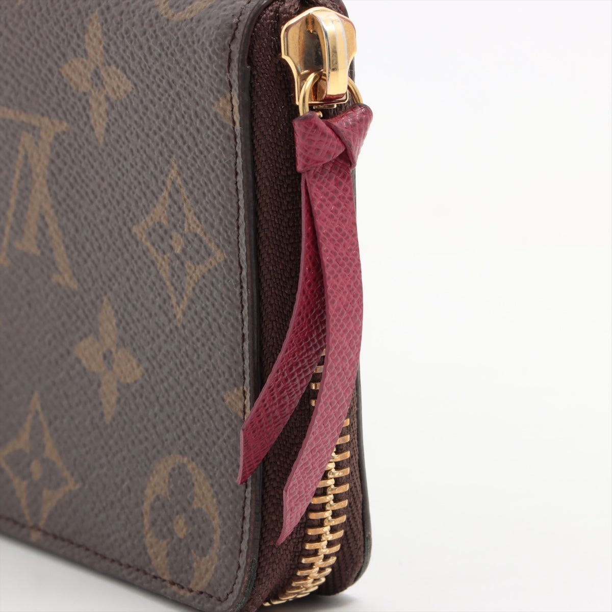 Louis Vuitton Monogram Portfolio Clemens M60742 Fuchsia Pink Round Wallet