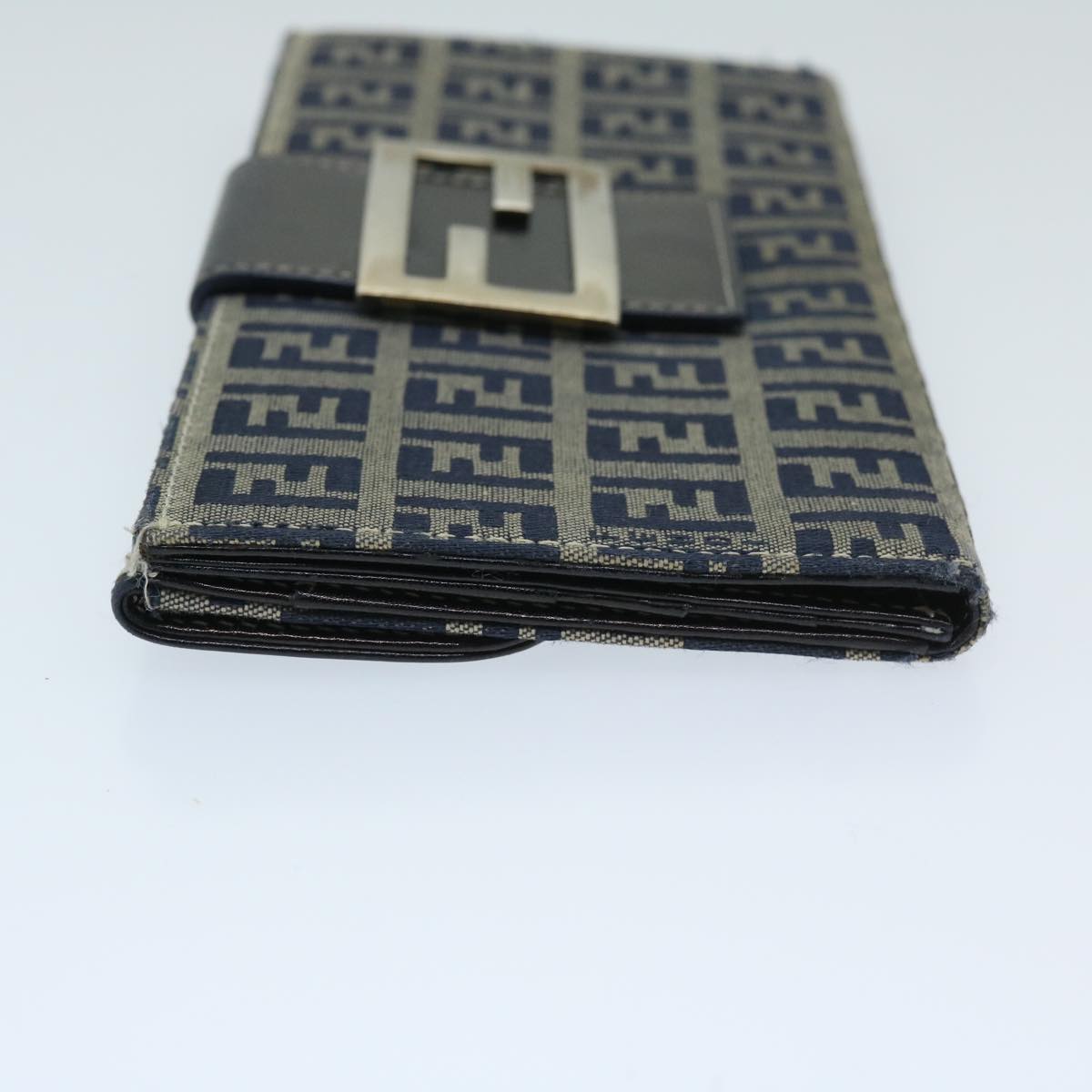 Luxury FendiZucchino Canvas Long Wallet Navy69136