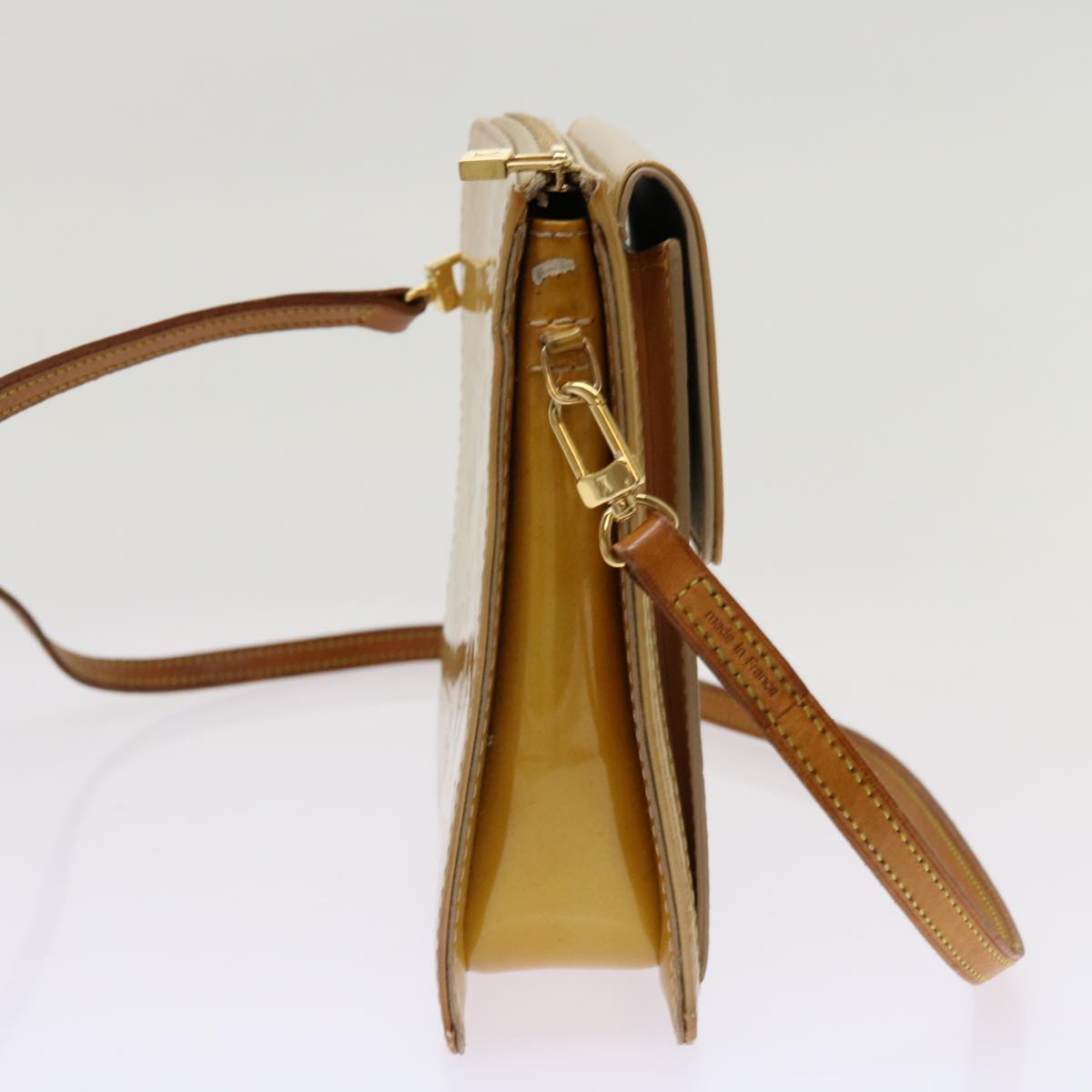 LOUIS VUITTON Monogram Vernis Motto Accessory Pouch Beige M91136 LV 69248