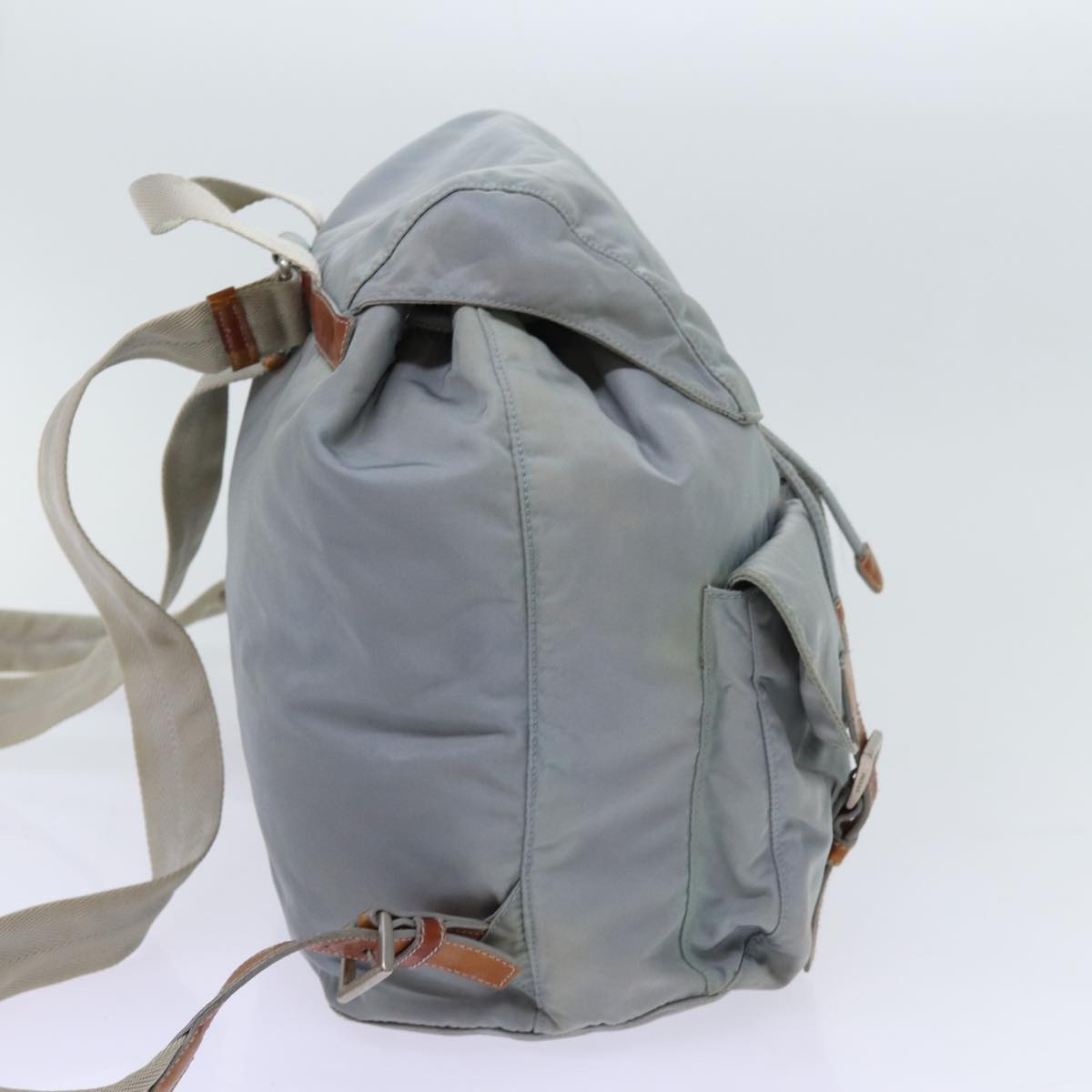 Luxury PradaBackpack Nylon Light Blue 69352