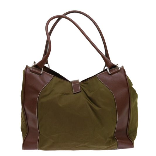 Luxury PradaTote Bag Nylon Khaki 69650