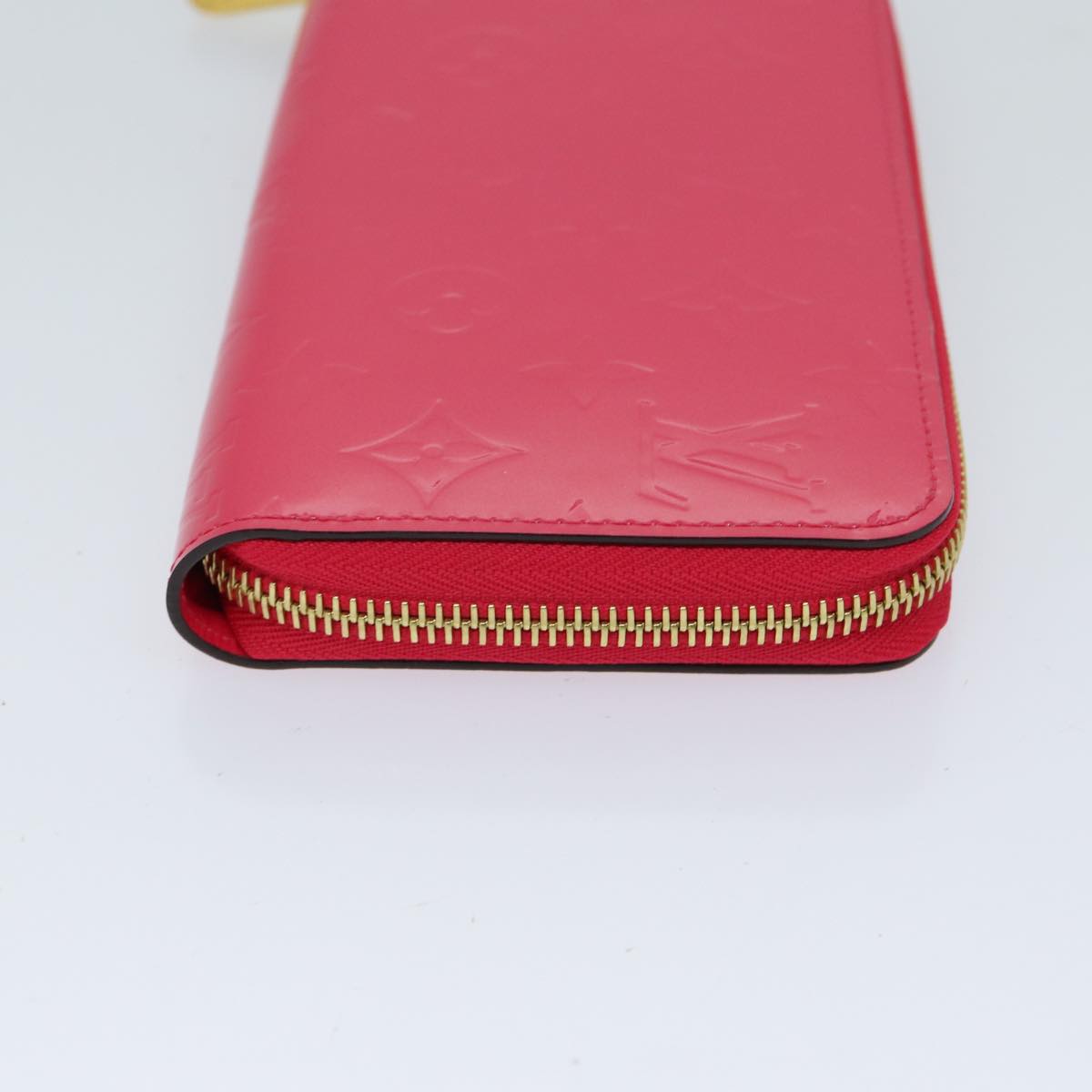 LOUIS VUITTON Monogram Vernis Zippy Wallet Rose Rich M93202 LV 69791A