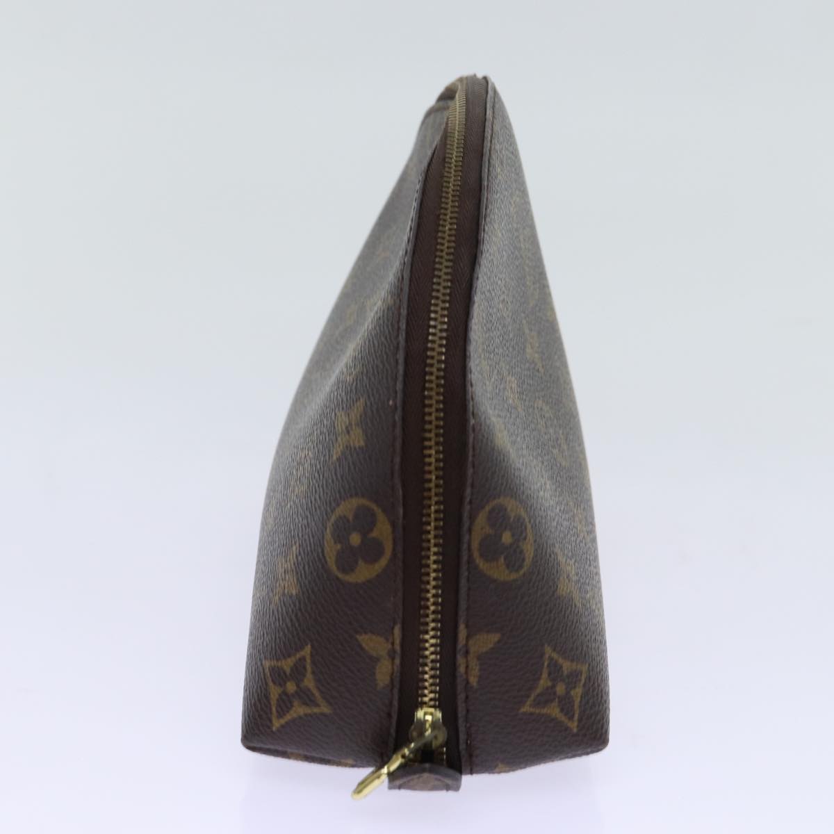 LOUIS VUITTON Monogram Trousse Demi Ronde Cosmetic Pouch M47520 LV 69844