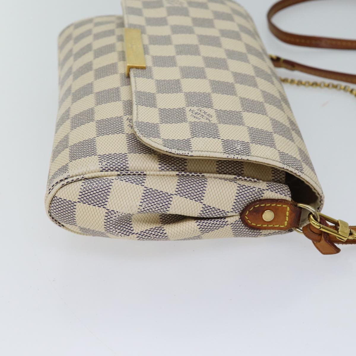 LOUIS VUITTON Damier Azur Favorit MM Shoulder Bag 2way N41275 LV 69857