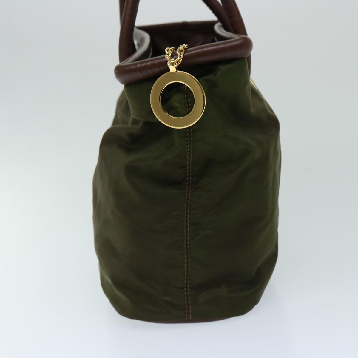 Luxury PradaHand Bag Nylon Khaki 69940
