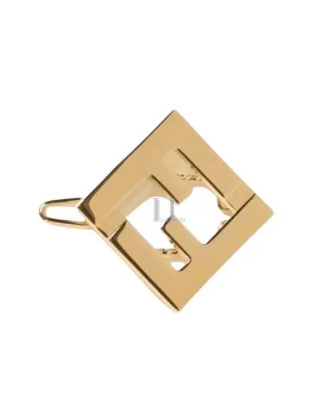 Luxury Fendi Forever Metal Hair Clip Gold