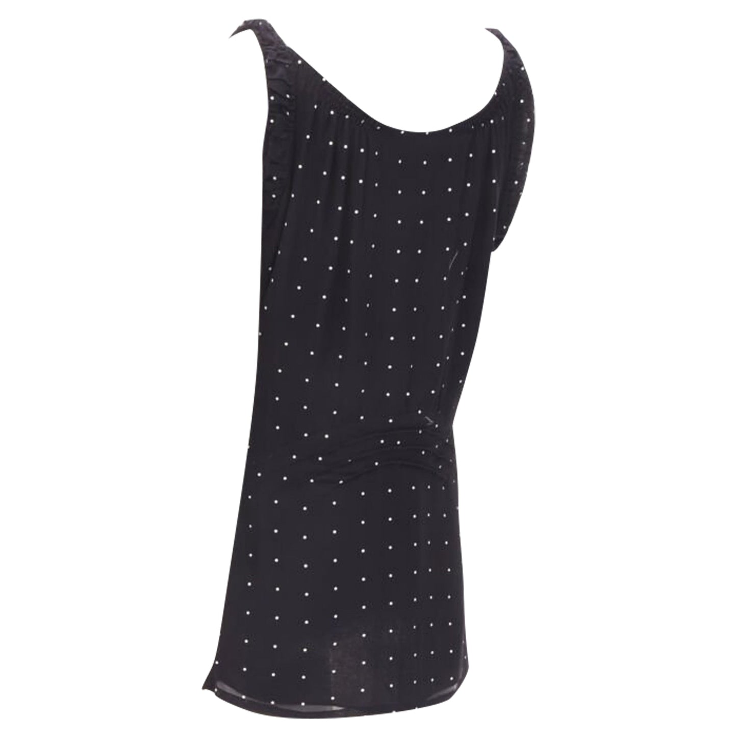 Gucci polka dot cursive logo print laced mini dress