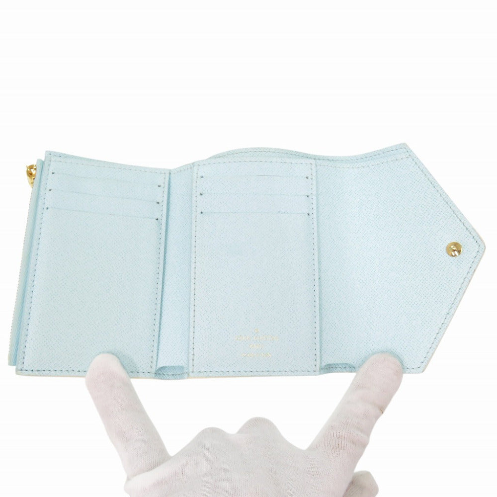 LOUIS VUITTON Tri-fold wallet M80387 Monogram canvas blue By the Pool Collection Portefeuille Victorine