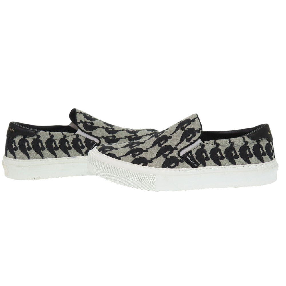 LOUIS VUITTON sneakers Canvas, Leather gray Trocadero NBA collaboration