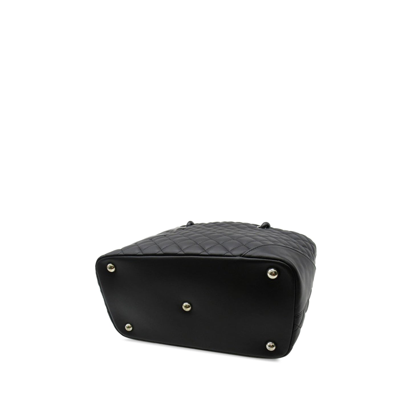 Luxury Chanel Cambon Ligne Tote Black Calfskin Silver
