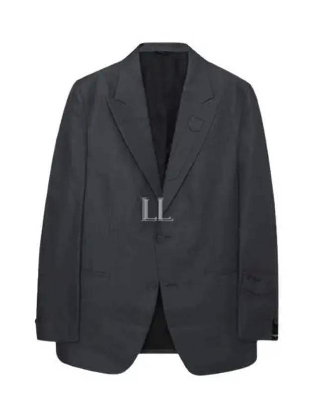Luxury Fendi Men's Linen Blend Blazer Jacket Grey