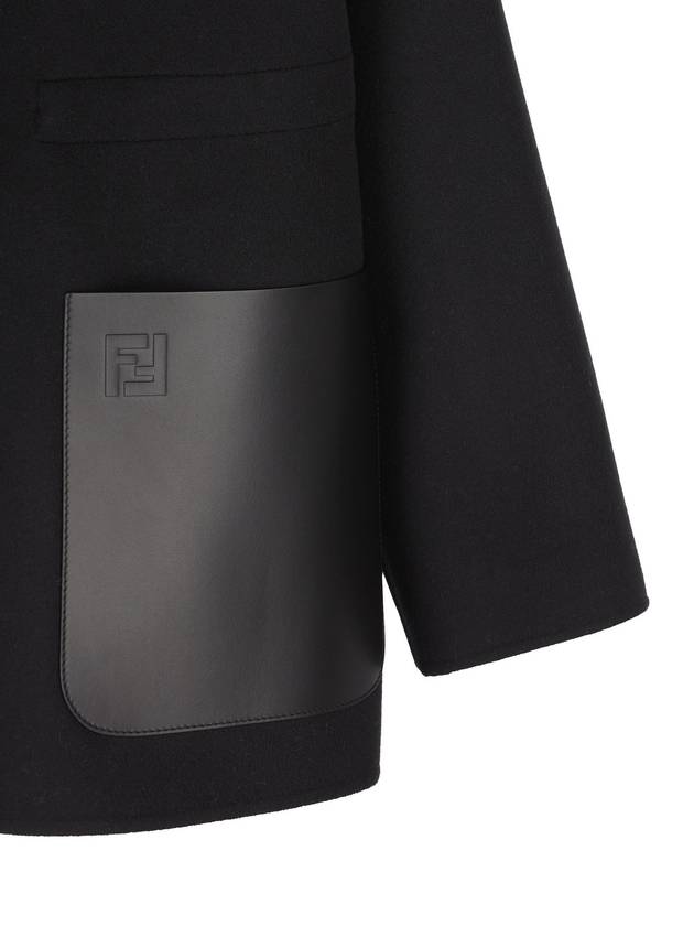 Luxury Fendi Wool Jacket Black