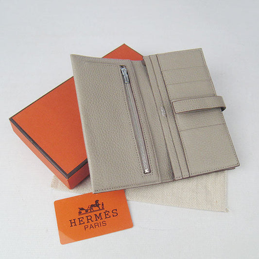 Luxury Hermes Wallet H015 Wallet Grey