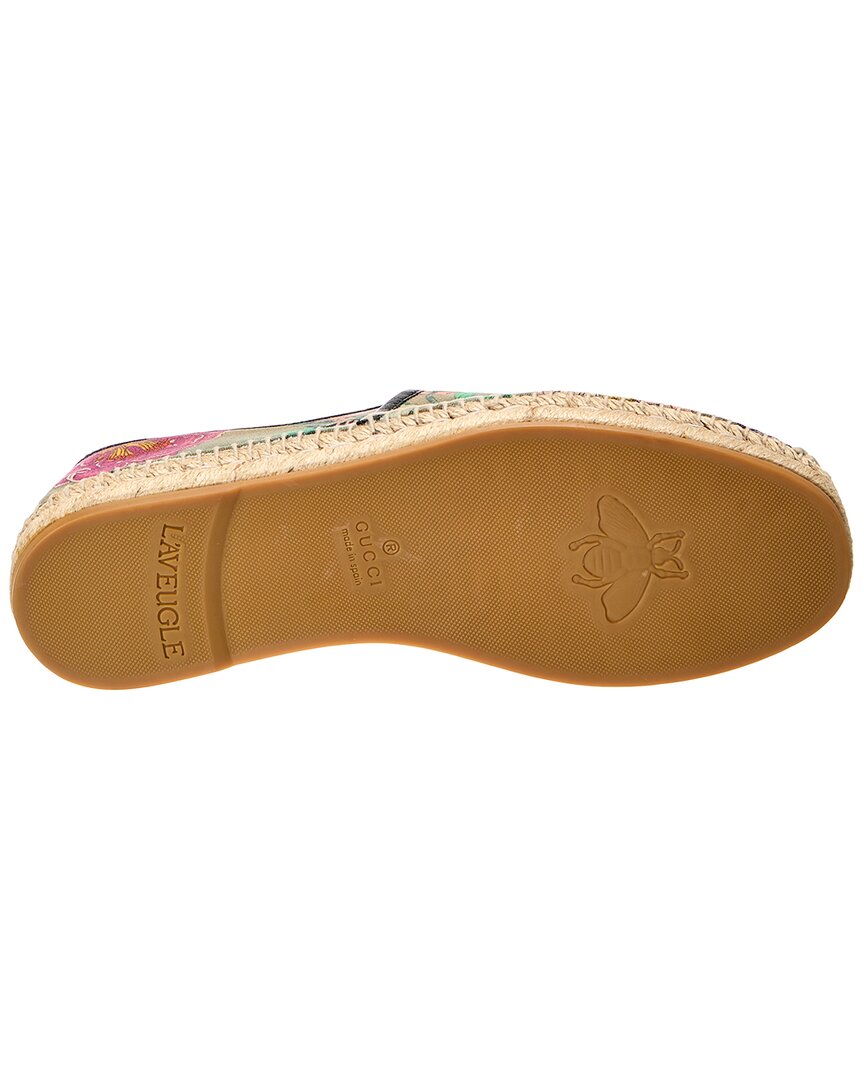 Gucci Canvas & Leather Espadrille