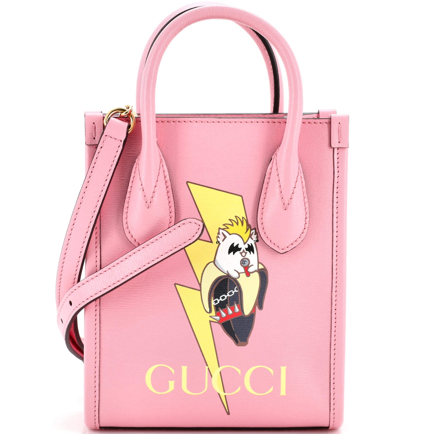 Luxury Gucci Trending 2025 Vertical Tote Bananya Printed Leather Mini
