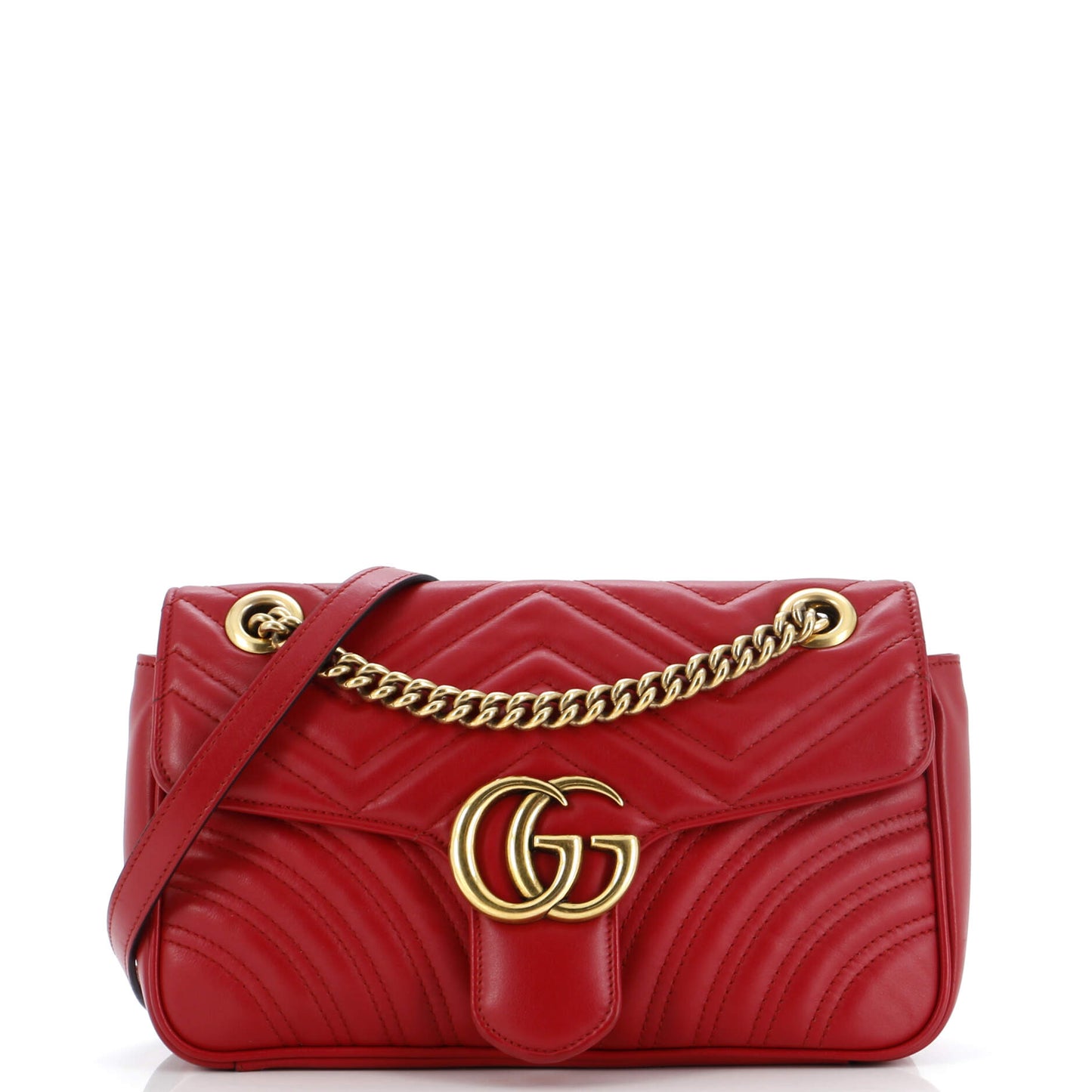Luxury Gucci Trending 2025 GG Marmont Flap Bag Matelasse Leather Small