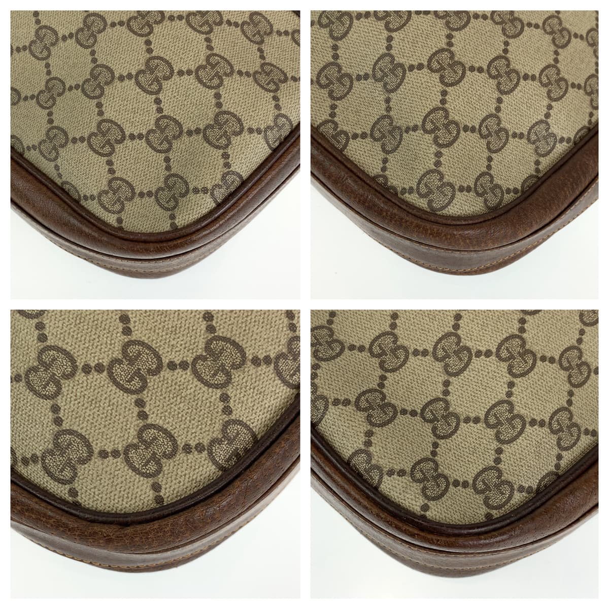 Luxury Gucci Trending 2025 Vintage Sherry Line PVC/Leather Shoulder Bag