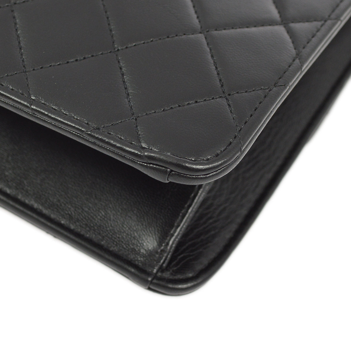 Chanel Black Lambskin Turnlock Small Half Flap Shoulder Bag