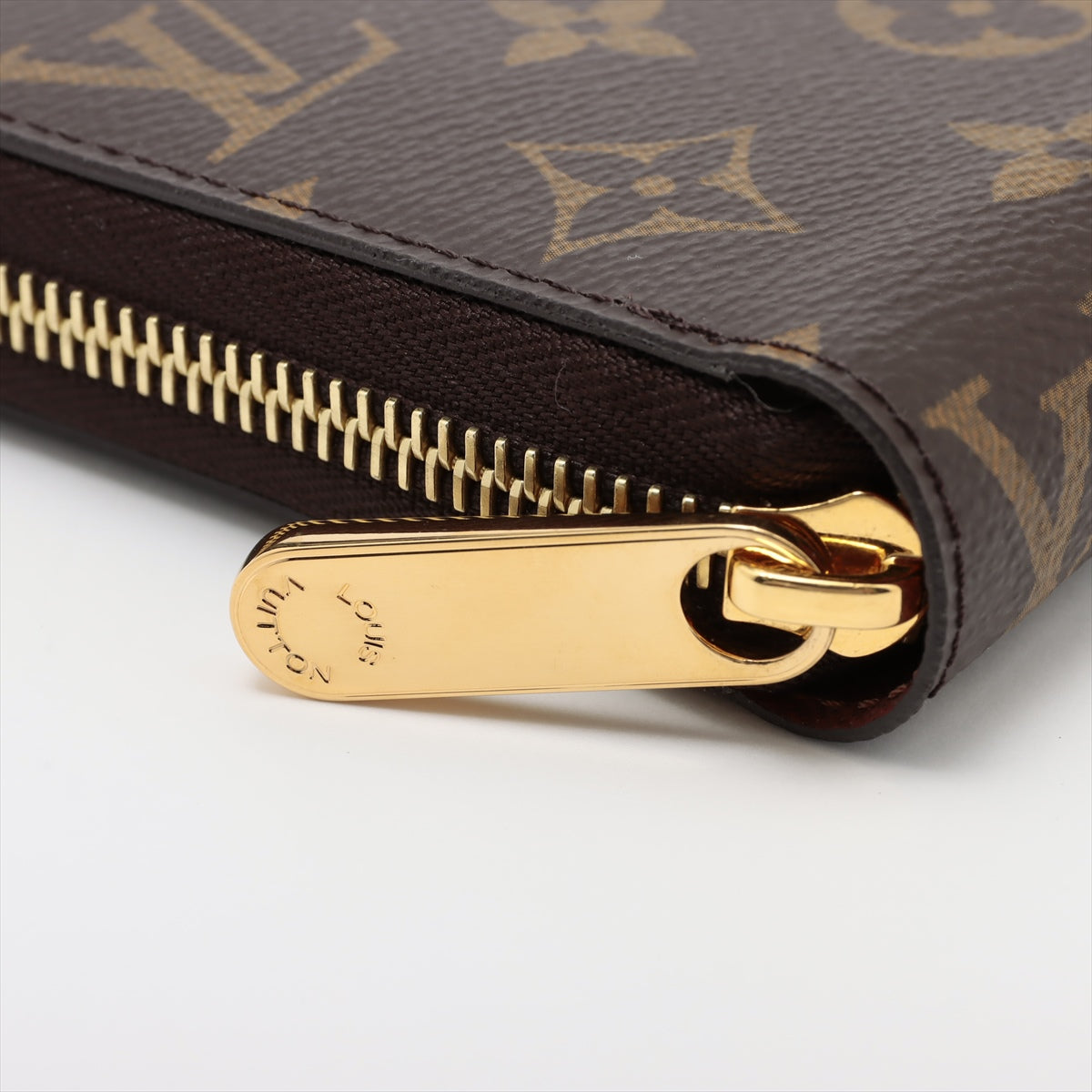 Louis Vuitton Monogram Wallet M42616 Brown Round Zip Wallet