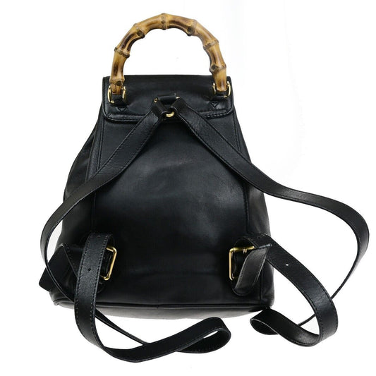 Luxury Gucci Trending 2025 Bamboo Leather Backpack Bag ()