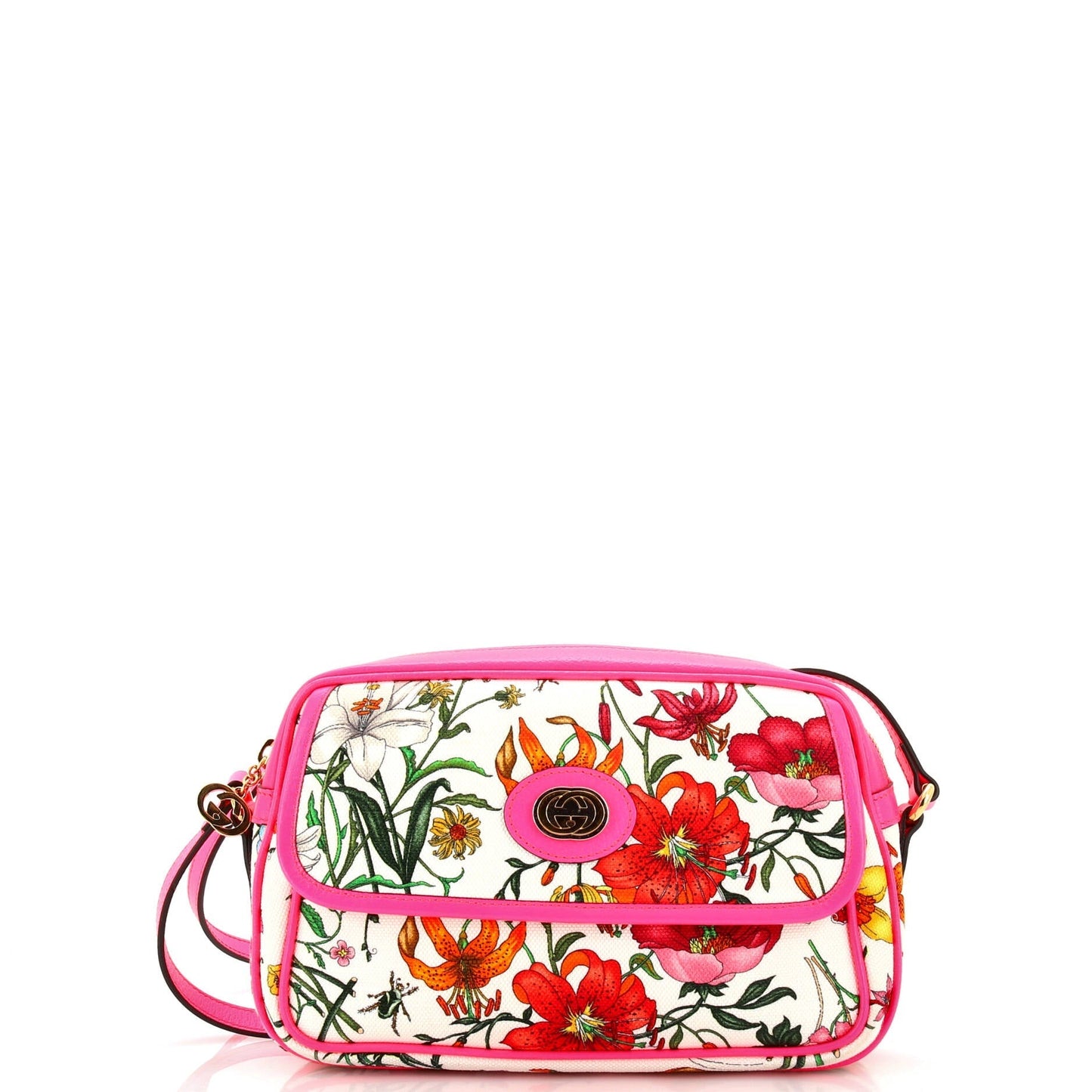 Luxury Gucci Trending 2025 Shoulder Bag Flora Canvas Small