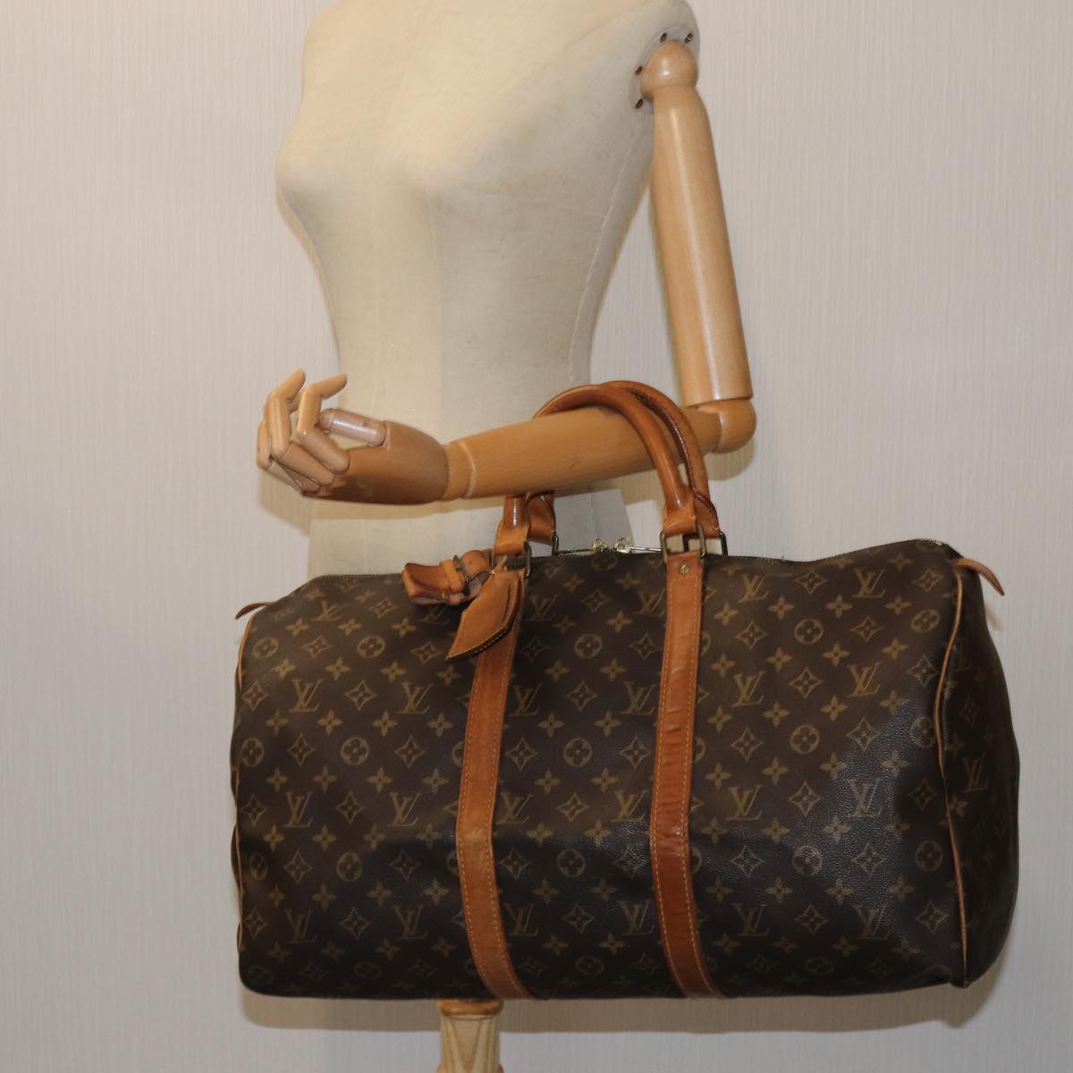 LOUIS VUITTON Monogram Keepall 50 Boston Bag M41426 LV 70098