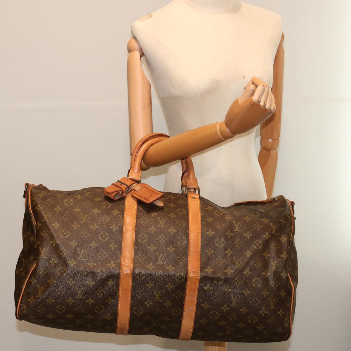 LOUIS VUITTON Monogram Keepall Bandouliere 55 Bag Vintage M41414 LV 70373