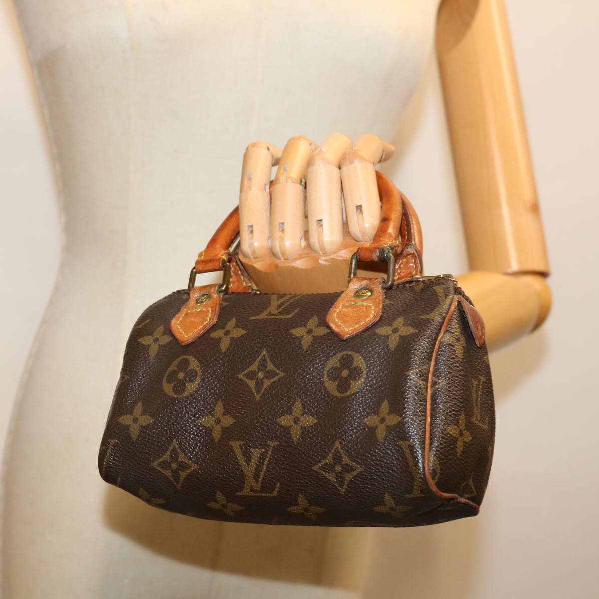 LOUIS VUITTON Monogram Mini Speedy Hand Bag M41534 LV 70495