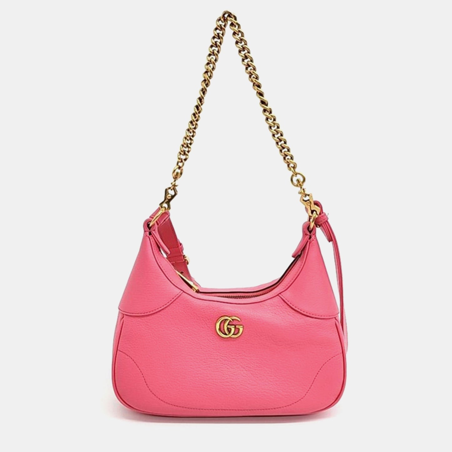 Luxury Gucci Trending 2025 Pink Leather Small Aphrodite Shoulder Bag
