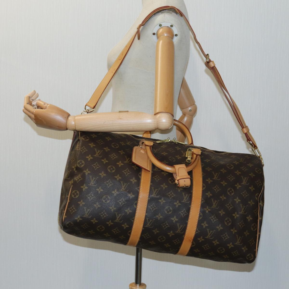 LOUIS VUITTON Monogram Keepall Bandouliere 50 Boston Bag M41416 LV 70834